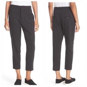 Vince Tapered Wool Leg Ankle Pants High Waist Gray Trousers Women's Size 6